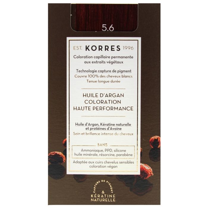 Korres Capillaire Coloration Permanente Châtain Clair Magenta 5.6