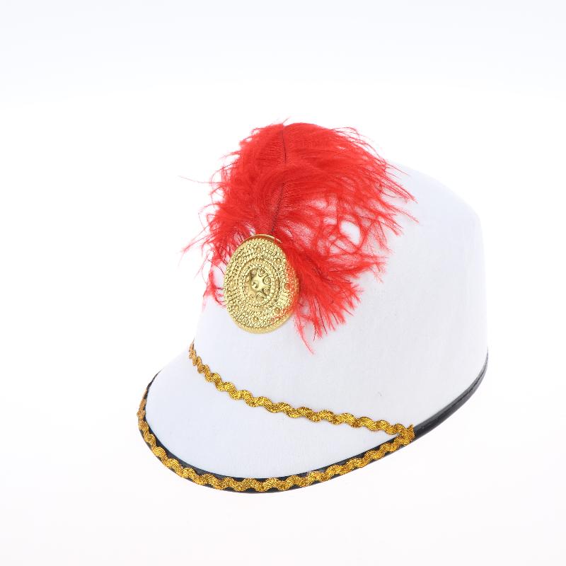 Mittelalterlicher Britischer Ritterhut Vintage Filz Federdekoration Renaissance Adels Kostümzubehör für Halloween Party