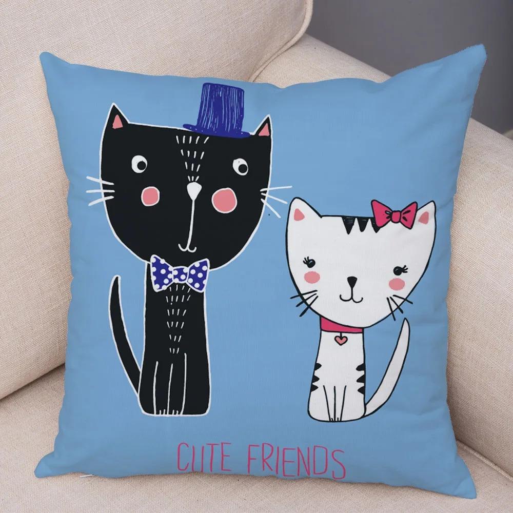 Colorful Pet Cat Decorative Pillowcase Office Living Room Car Ornaments Home Pillowcase