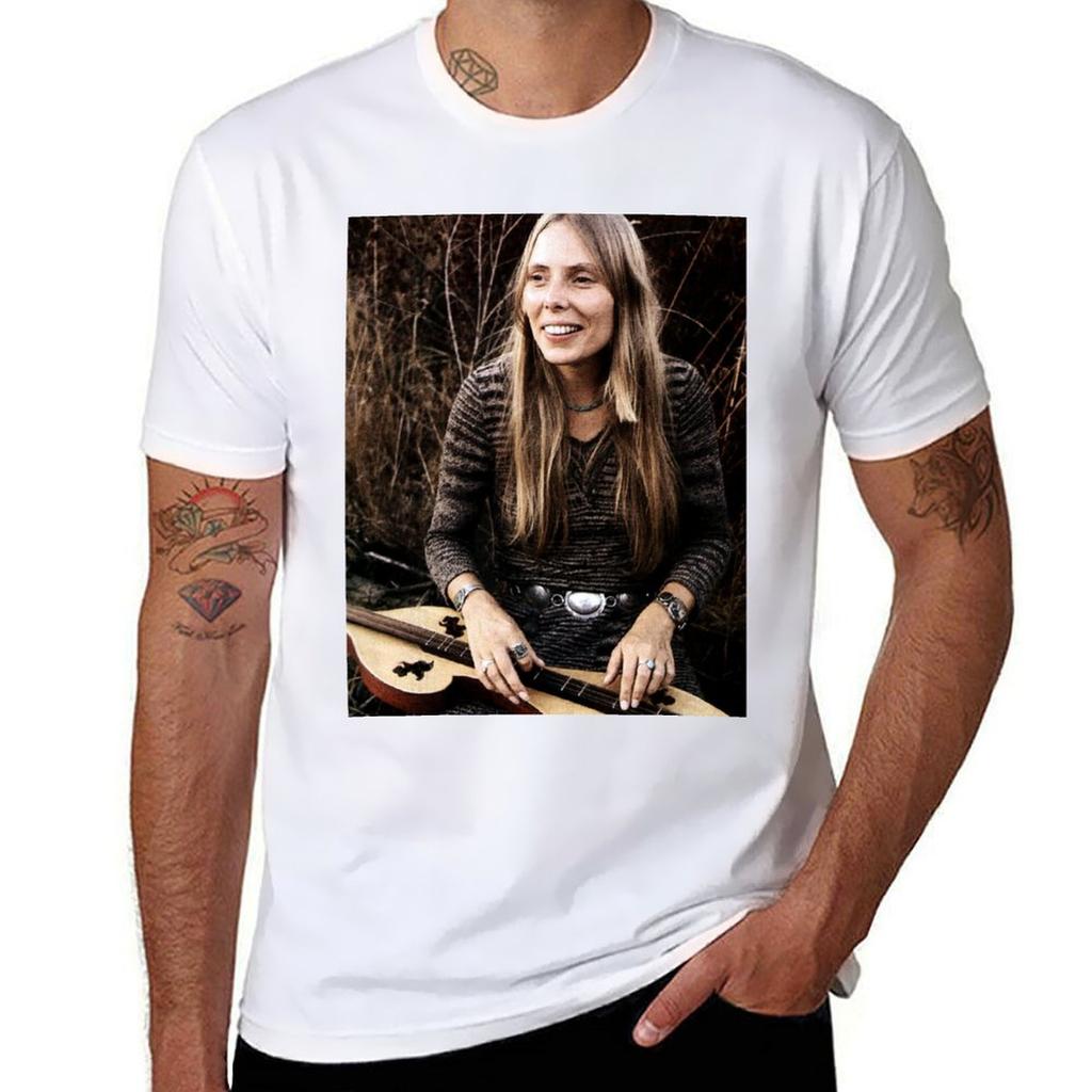 Joni Mitchell Posters Tshirt Big Size Short Sleeve Tee For Unisex