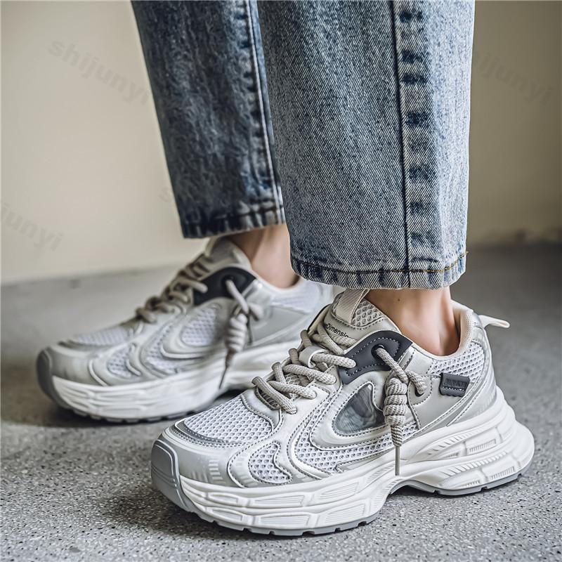 Fashion 2025 Men Shoes Spring New Height Increasing Thick Soled Fashion Trend Sports Breathable Casual Retro Comfortable Chunky sneakers