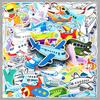 51 Cartoon Airplane Stickers: HD, Waterproof, for Journals & Water Bottles
