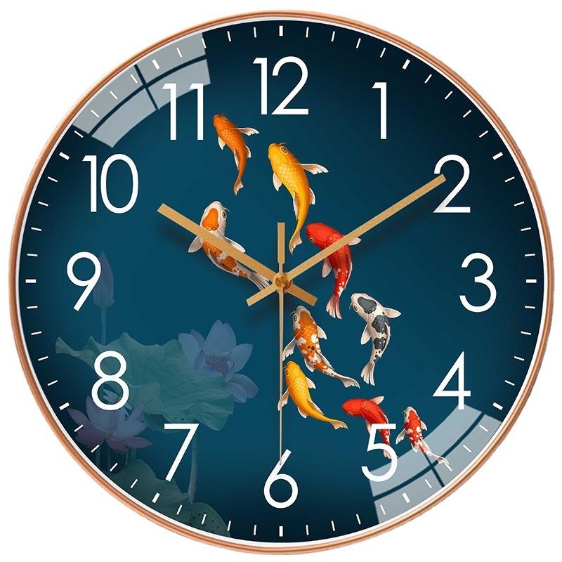 10-inch 25cm Wall Clock Living Room Home Personalized Creative Clock Light Luxury Fashionable Atmospheric Silent Wall-mounted Clock