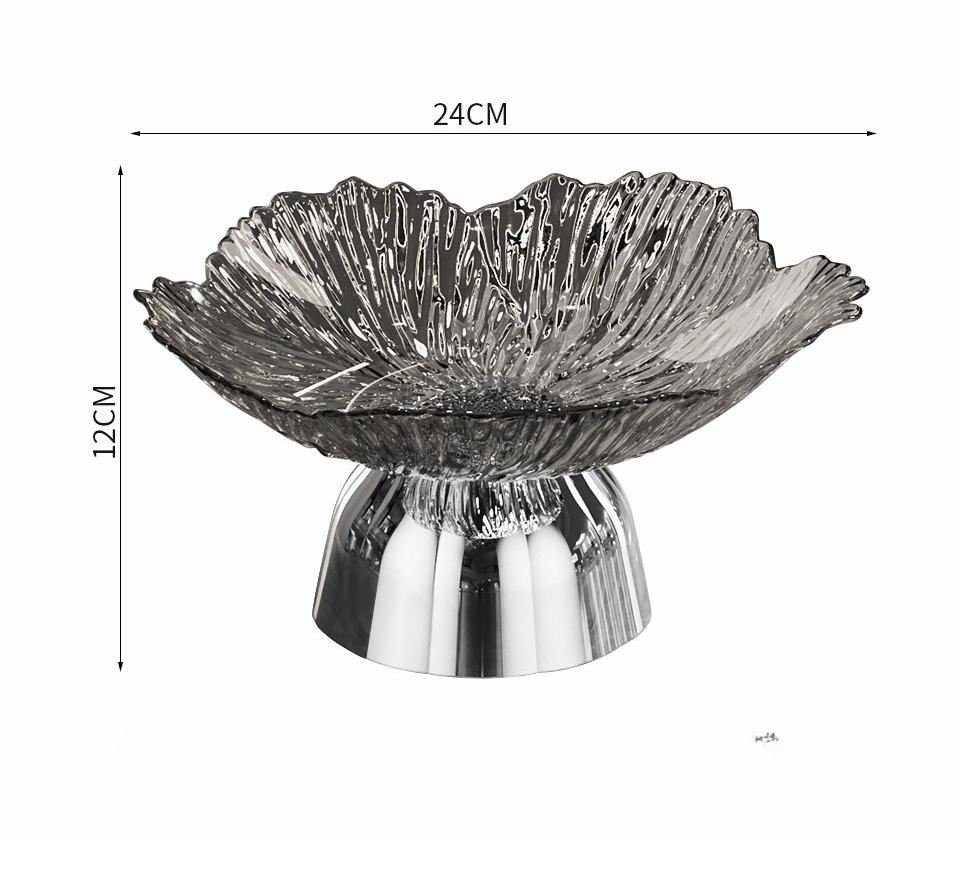 Acrylic Fruit Plate Wedding Party Nut Snacks Fruit Plate High Foot Tray Living Room Storage Decoration Home Tableware Decoration