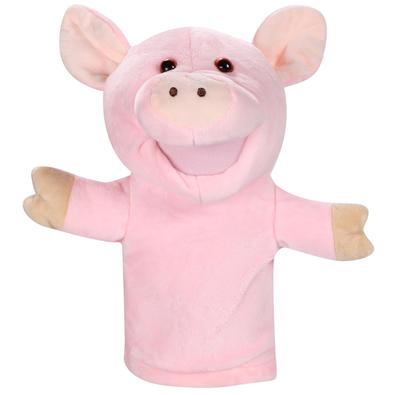 Barevná panenka Coco Prasátko (Prase) Loutka na ruku s pohybujícími se ústy Zvíře Zvířecí loutková show Ventrilokvistická loutka na ruku