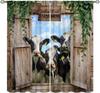 Tende per Finestre con Motivo Floreale Botanico di Galli e Galline, Stile Rustico, per Cucina, Soggiorno, Camera da Letto