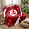 Middlesbrough Football Print Flannel Blanket, Soft Warm Lightweight Throw Blanket for Sofa Bed Camping
