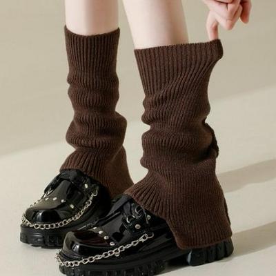 Korean Style Soft Leg Warmers: Versatile Y2K Pile Socks with Trendy Layered Design