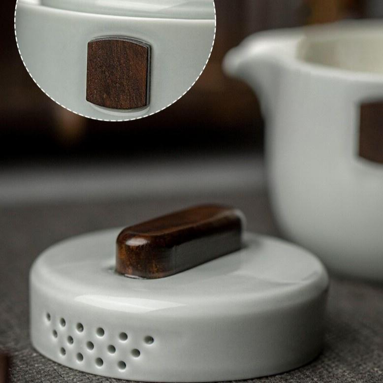 Ceramic Quick Tea Cup One Pot Two Cups Portable Kung Fu Tea Set