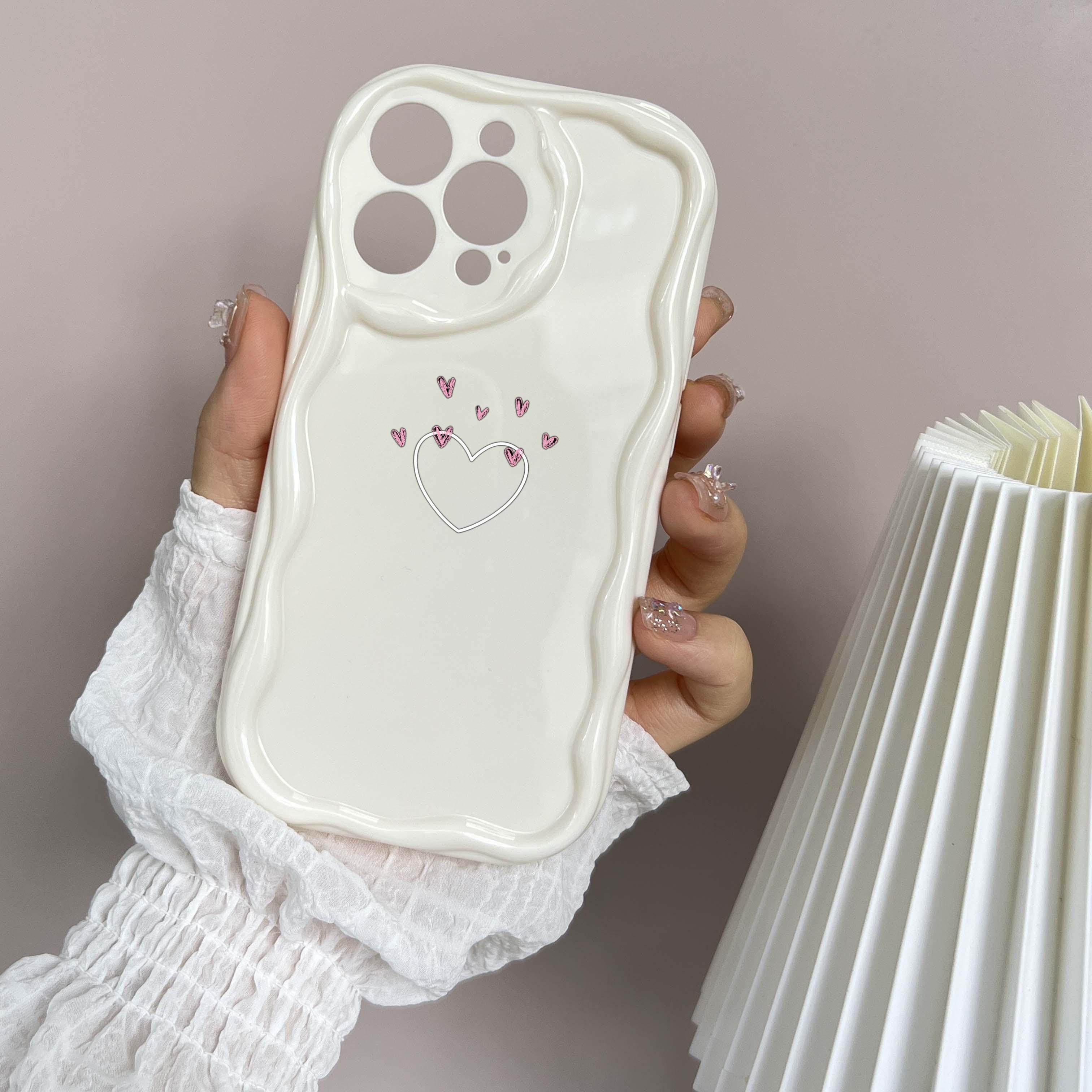 

Мягкие волнистые чехлы для телефонов N83 Heart and Leaf art для iPhone 14 Pro Max 13 mini 15 Plus XR 7 8 6 XS Max 12 11, защитный чехол-бампер for iPhone 14