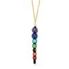 Collana di Perle Multicolore Lava 7 Chakra Guarigione Equilibrio Collane e Ciondoli da Donna Ciondolo Collana Gioielli Spirituali Yoga Reiki