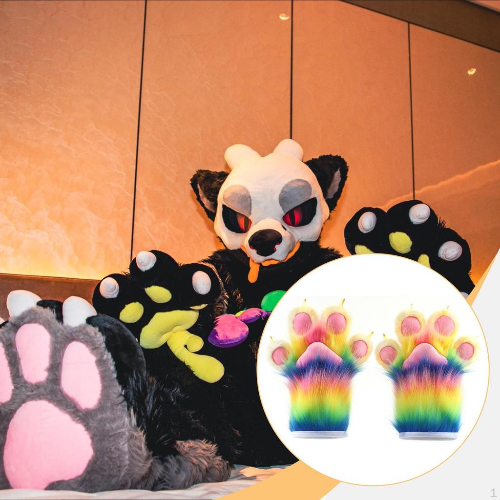 Animal Paws Gloves Adorable Cosplay Costume Accessories for Fancy Dress