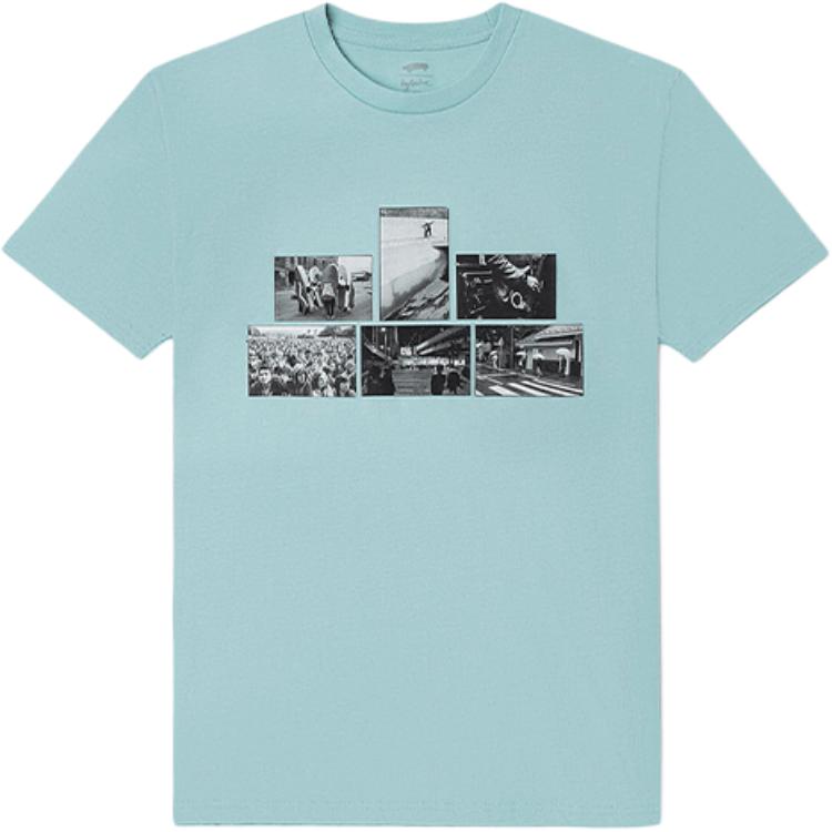 Vans Skate Photo Collage Graphic Short Sleeve T-Shirt Light Blue Unisex VN0A7PIZYXG S