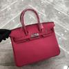 26 Neue Leder Damen Tasche Silberne Schnalle Platin Tasche Litschi Muster Erste Schicht Rindsleder 25cm/30cm Damen Tasche, Großhandel durch den Hersteller