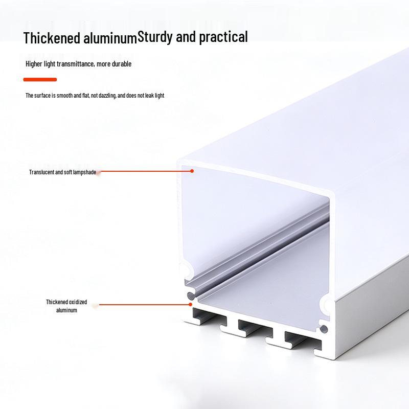 Three-Sided Waterproof Linear Light: Luminous Surface-Mounted/Suspended Thickened Aluminum Groove for Commercial Use