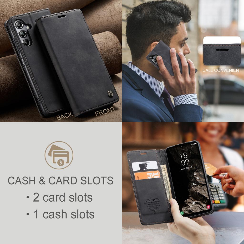 Flip Wallet Case for Samsung Galaxy A55 5G A35 5G A25 5G A05S (2026), Leather Magnetic Folio Cover with Card Holder