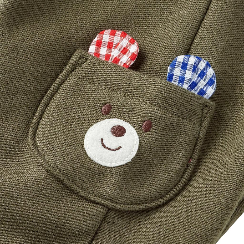 MIKIHOUSE HOT BISCUITS Pants, Boys and Girls, Khaki, Size 80cm, 73-3210-497