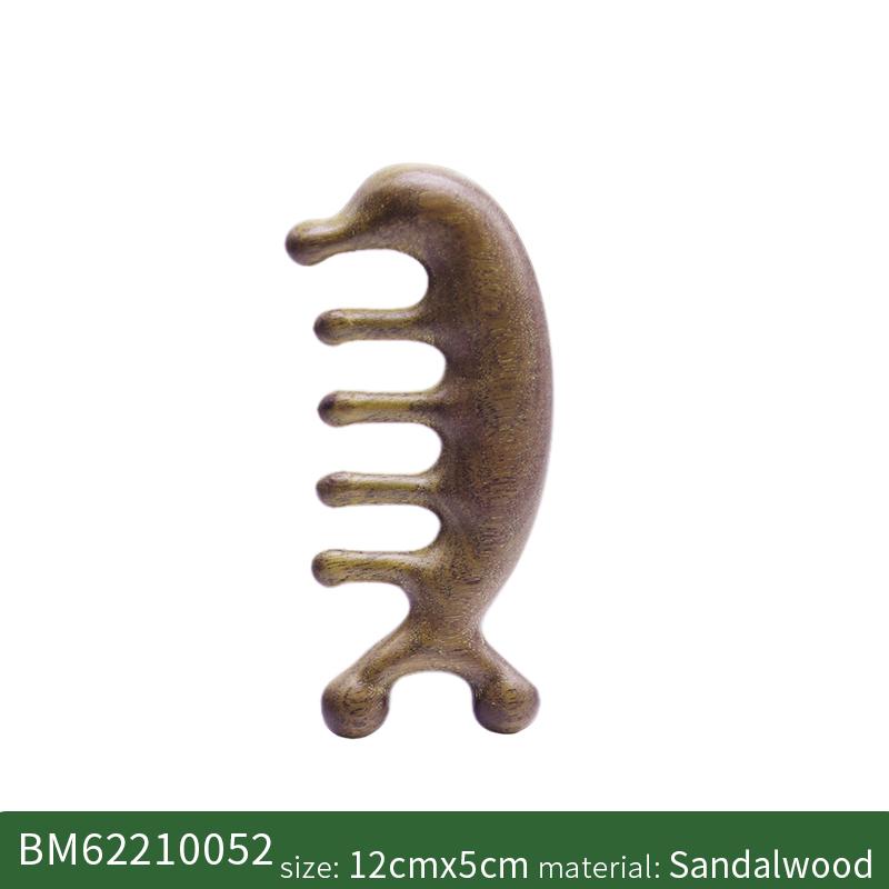 Sandalwood Nose and Face Facial Massager Comb Massage Hair Brush Women Spa Anti Cellulite Neck Skin Care Wooden Comb Beauty Tool Massage Comb A