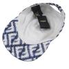 Pristine FENDI Cap All-over Pattern Baseball Hat Blue White Silk Mens 58 FXQ961 Used
