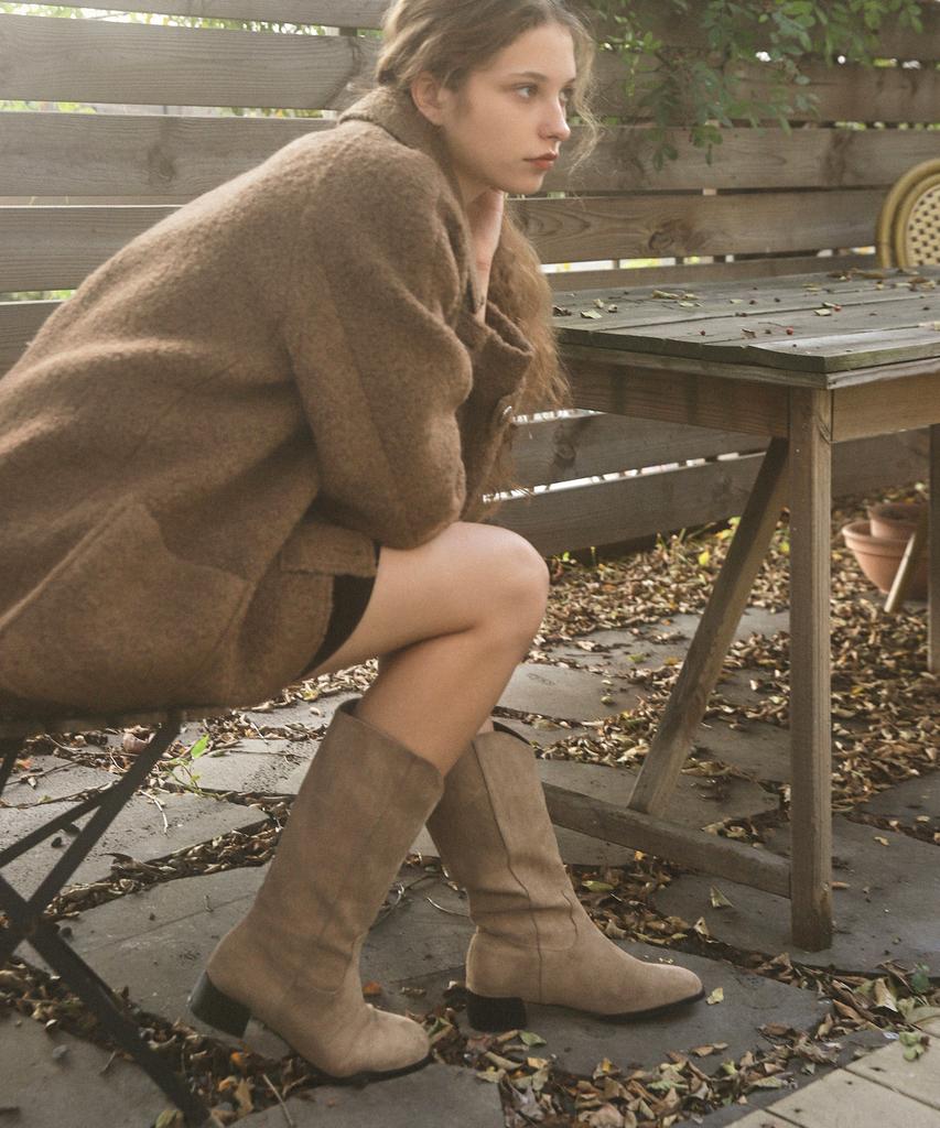 Sappun Sevigny Round Mid-Calf Boots (3.5Cm) (Type A)