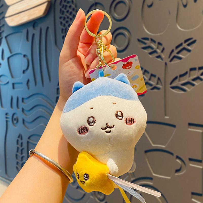 Desenho Animado Kawaii Chiikawa Pingente Decorativo Boneca de Pelúcia Brinquedo Chaveiro Pingente de Bolsa Acessórios Brinquedo Infantil Presentes