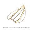 Sequins Elegant Head Chain Hiphop Punk Alloys Head Chain Bridal Head Chain for Halloween Parties and Bridal Costumes