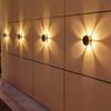 Waterproof Solar Wall Lights Atmosphere Super Bright Courtyard Lights Sunscreen Round LED Wall Wash Light