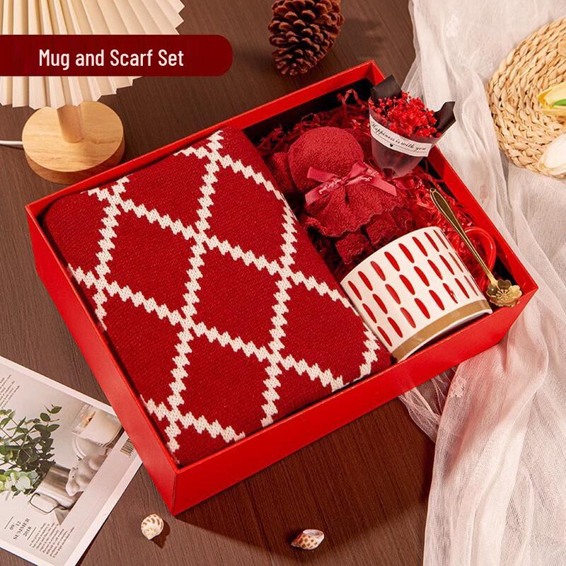 Premium Warmth Gift Set Scarf + Mug + Towel