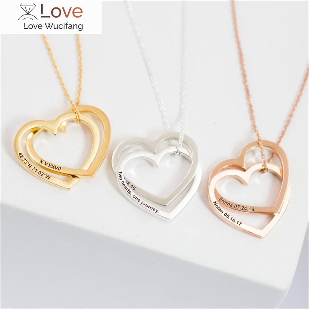 

Индивидуальное ожерелье с подвеской в форме сердца для мужчин и женщин из нержавеющей стали, цифровое ожерелье с индивидуальным дизайном, ювелирные изделия 55cm золотой