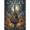 Colorful Symphony Guitar Canvas Painting Musical Inspiration Poster Print Wall Art for Living Room Home Decor Frameless Gifts