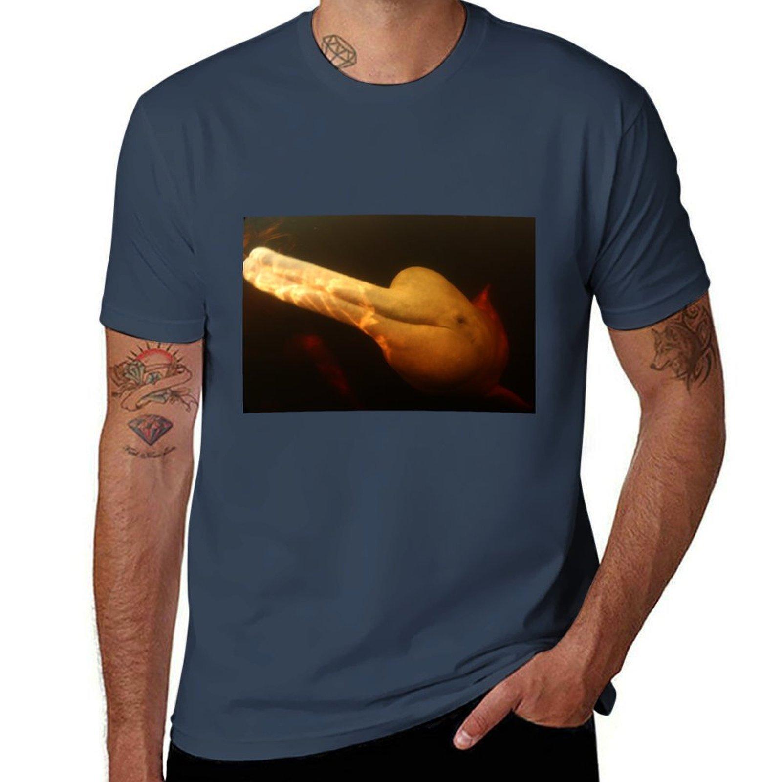 Boto Or Pink Amazon River Dolphin Tshirt Large Size Soft Cotton Tshirt S