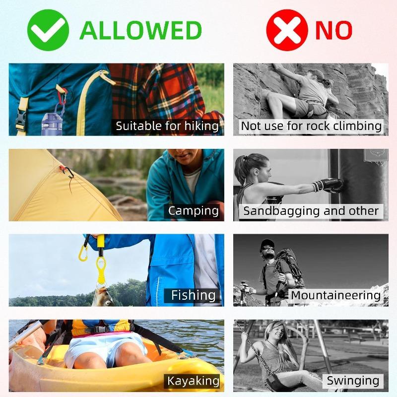 5Pcs Multi-Uses Carabiner Aluminum Alloy Carabiner Hooks Carabiner Spring Clips for Outdoor Hiking Camping Fishing