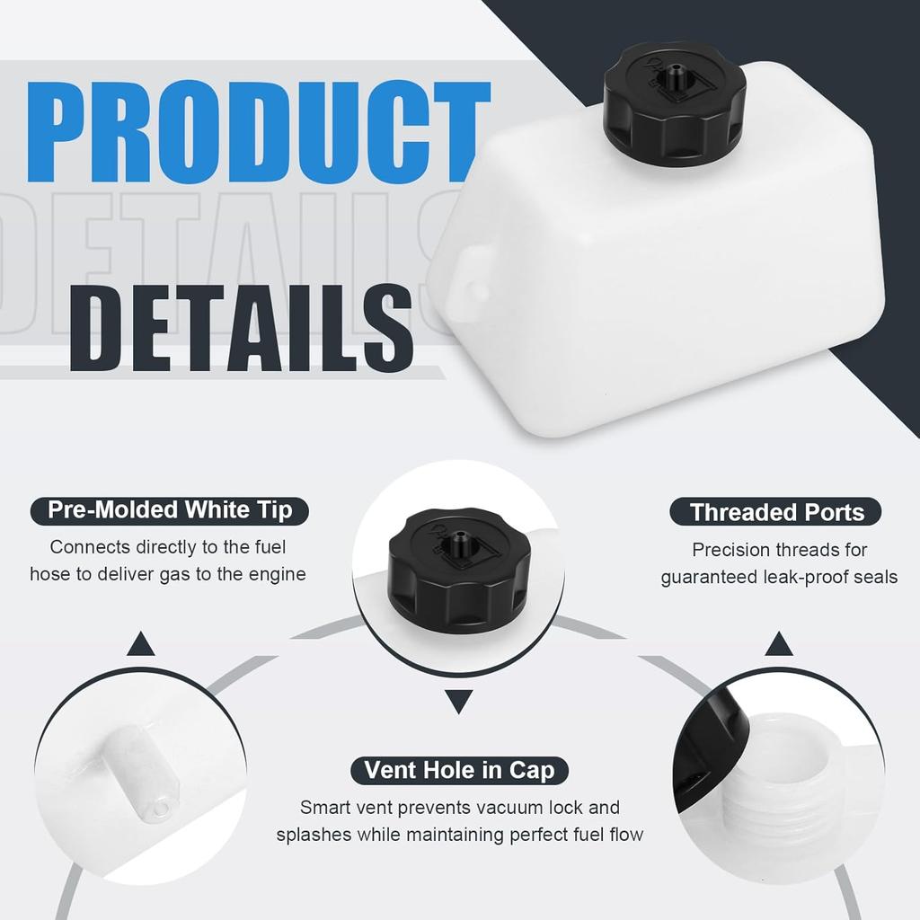Podoy Mini Bike Gas Tank For Quad Dirt Pocket Atv Scooter 2 Stroke 4C 45Cc 47Cc 49Cc Fit 1/4 Fuel Line
