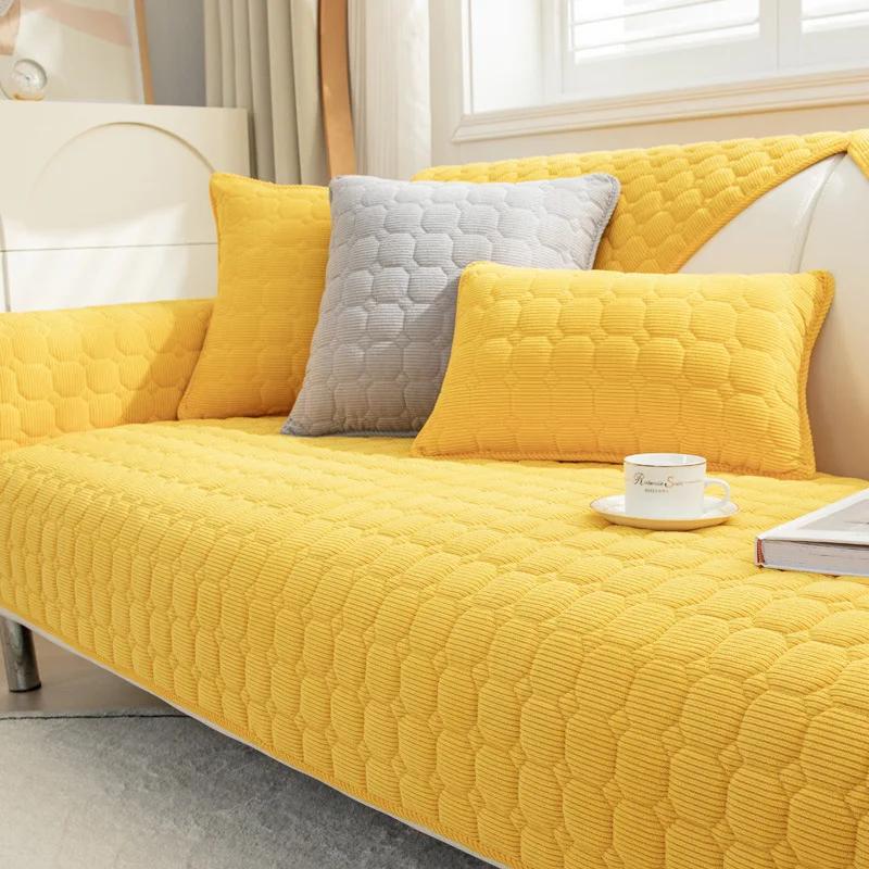 Universal Sofa Towel Cover Thicken Plush Sofa Cover European Slip Resistant Couch Cover Sofa Towel for Living Room Decor