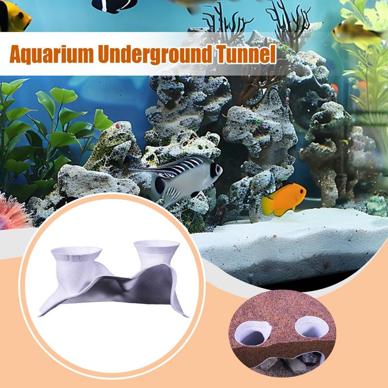 Fish Tunnel for Aquarium Underground Tunnel Underwater Viewing Tube Terrarium Tank Decorative Accessories for Betta Fish