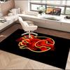 Calgary Flames Area Rug Suitable for Indoor And Outdoor,Carpets for Playroom, Homes, Offices, Living Rooms,Home Decor,Christmas Fan Gift