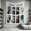Ariana Grande Queen Wall Hanging Printed Fabric Blanket Decorative Tapestries for Bedroom Living Room Home Decor