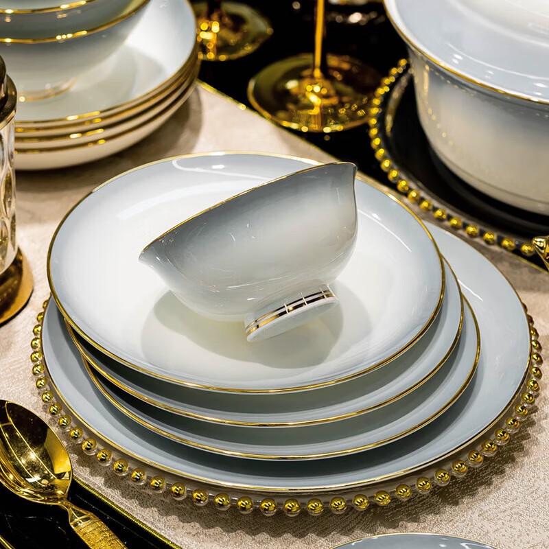 KANGMO Earl Gradient Grey 16-Piece Ceramic Dinnerware Set