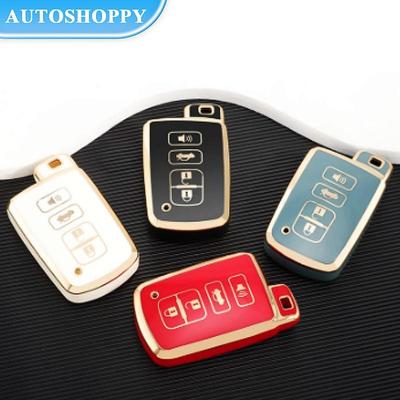 4 tasten Auto Schlüssel Fall Abdeckung Für Toyota Camry Corolla RAV4 Highlander Avalon 2015 - 2017 Smart Control Schutz Shell halter