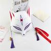 Half Face  Mask Hand-painted Fashion Mask Halloween Masquerade Party Tassels Anime Fox Mask For Costume Parties Anime