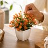 Small Artificial Plant in Pot with Colors for Indoor Decor