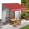 VidaXL Awning Fabric Shade Sail Sun Protection Garden Patio Terrace Outdoor UV Resistant Durable Orange and 145725