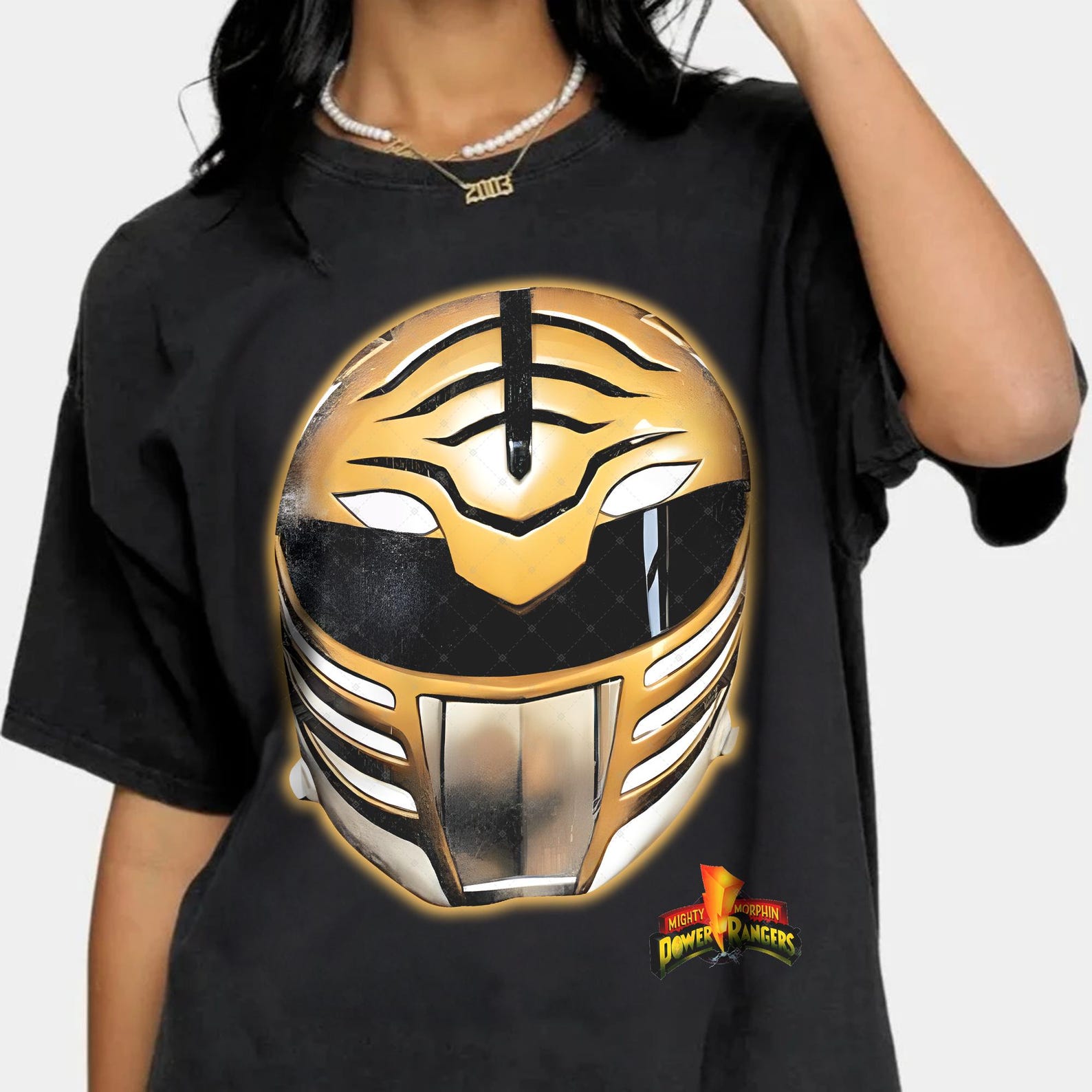 White Ranger T shirt, Retro Power Rangers Shirt, Mighty Morphin Power Rangers Tee, 90s Retro Graphic Shirt, Vintage Style Gift for Him 2XL
