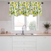 Nature Exotic Lemon Tree Branches Treatment Valance Watercolor Plant Fruit Art Window Valance with Rod Pocket for Kitchen Dining Room Window