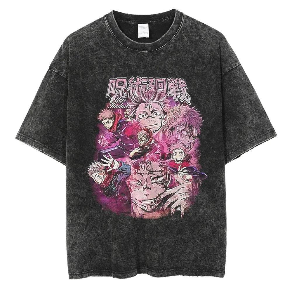 Satoru Gojo Graphic Print T-shirt Anime Jujutsu Kaisen Tee Men Women Short Sleeve Crewneck Tshirts Harajuku Male Cotton T Shirt