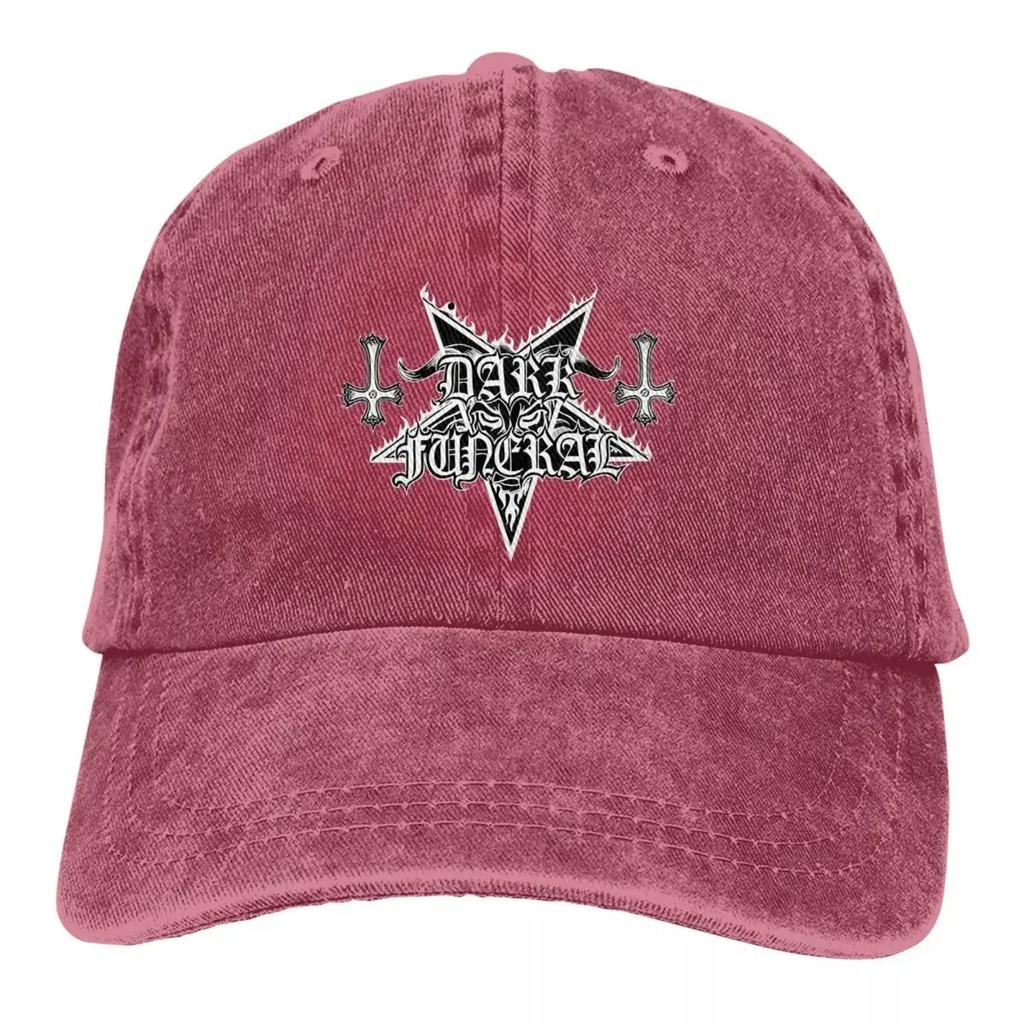 DARK FUNERAL Baseballkappe mit Baphomet-Logo, modische Trucker-Mütze für den Sommer, Herren, Erwachsene, Jagd- und Camping-Design