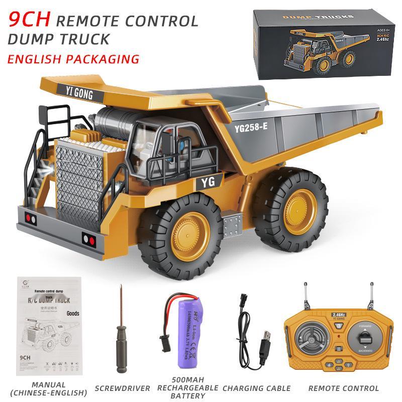 1:24 Alloy Remote Control Excavator & Bulldozer Toy Truck for Kids