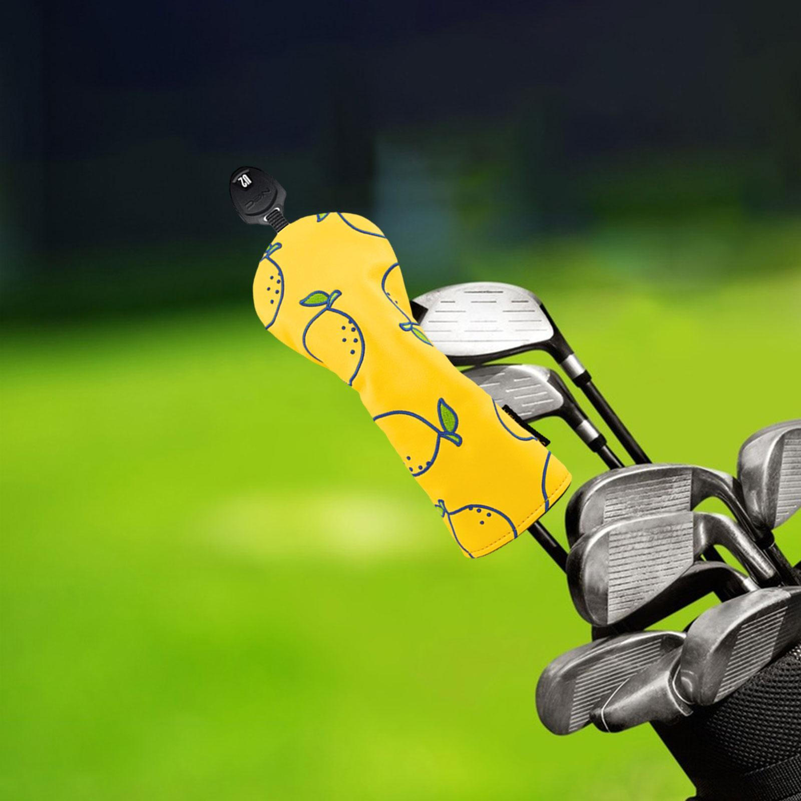 

Лимонный принт Чехол на головку гольф-вуда Защита головки клюшки Подарок гольфисту Водонепроницаемый Модный Защита от царапин UT