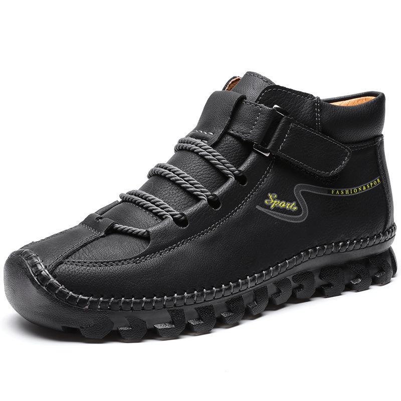 

Men s leather boots autumn and winter new men s high-top Martin boots handmade outdoor casual leather boots large size 7008 38