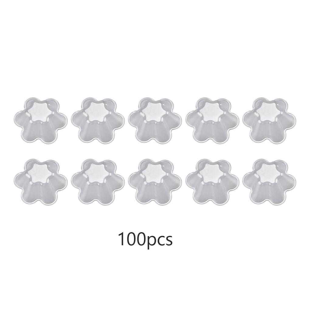 100 Bucăți Bol Transparent în Formă de Floare pentru Înghețată Mall Portabil de Unică Folosință Cupă pentru Desert de Ciocolată Patiserie Gadget de Bucătărie